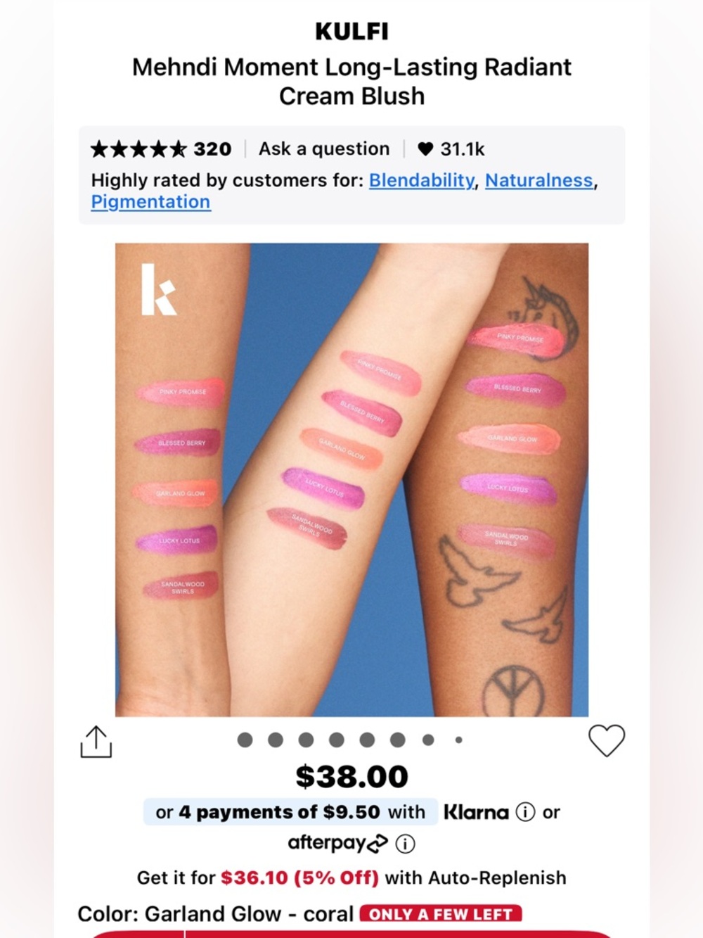 Kulfi Cream Blush in Sandalwood Swirls